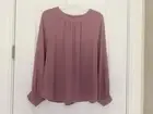Ann Taylor Size L Petite Mauve Elegant Blouse Top Shirt Chiffon