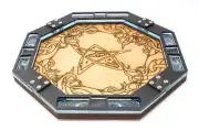 C4Labs 10" Wood Octagon Dice Tray laser engraved: Eldritch, Cthulhu, Elder Sign