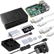 GeeekPi Raspberry Pi 4 8GB Starter Kit - 128GB Edition, Raspberry Pi 4 Case with PWM Fan, Raspberry Pi 5V 3.6A Power Supply with ON/Off Switch, HDMI Cable for Raspberry Pi 4B (8GB RAM)