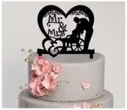 Wheelchair Wedding, Cake toppers, Mr. & Mrs., Bride and Groom themed wedding