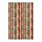 Bohemian Style Area Rug, Colorful Patterned Chenille Rug, Floor Decor