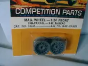 1/24 Cox #14032 Chaparral magnesium front slot car wheels 5-40 thread MIP MHB