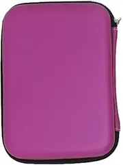 2.5 Inch Portable HDD Protector Universal 2.5" EVA External Hard Disk Drive (HDD/SSD/NAS) Carrying Case Protective Management Data Cable U-Disk Memory Card Organizer (Purple)