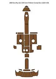 2008 Sea Ray SLX 250 Swim Platform Cockpit Bow Boat EVA Foam Teak Deck Floor Mat