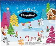 Chapstick 12 Days of Holiday Advent Calendar Lip Balm Gift Set - 0.15 Oz NEW