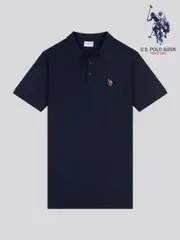 U.S. Polo Assn. Dark Blue Mens Combed 100% Cotton Polo Shirt (F61798) | $115