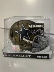 Dak Prescott Signed Camo Alternate Mini Helmet with Fanatics Cert Sports Mem