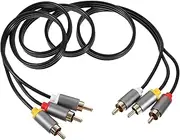LIFKICH Stereo Cable Tv and Audio System Connection Subwoofer Cable Auxiliary Cord 3rca to 3rca Length Sturdy