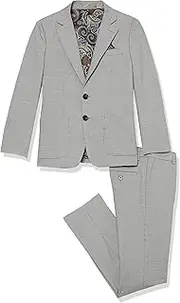 [Isaac Mizrahi] Slim Fit Boy's Houndstooth Suit