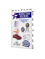 6 Pack 4"W x 6"H Wall Sign Holder with Double Sided Tape