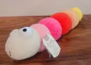 Caterpillar Soft Plush Toy Pastel Rainbow Stuffed Animal Rattle 14" Baby Toy