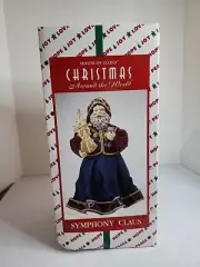 House Of Lloyd Rustic Santa Clause Christmas Tree Topper 14" Fabric Mache