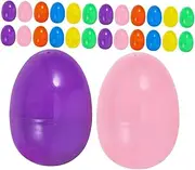 ERINGOGO 60pcs Realistic Plastic Faux Fillable Egg Shells for Festive Gatherings Candy Present Boxes Easter Hunts for Family Celebrations