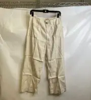 MAEVE The Colette Cropped Wide-Leg Pants Women's Size 27 White