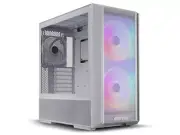 LIAN LI LANCOOL 216RW White Steel / Tempered Glass ATX Mid Tower Computer Case ,