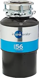 [InSinkErator] Model 56 Waste Disposal Unit with Air Switch - Model 56 Food Waste Disposal Unit for Sink Use w/Instruction Manual - Kitchen Sink Accessories and Gadgets - 17.3 x 17.3 x 31.8 cm - Black