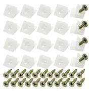 50 Pcs Drawer Supports, White Plastic Drawer Bottom Sagging Repair Fixing Mending Wedges with Screw