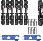 Solar Plug, PV Plug, Photovoltaic Cable Solar Plug, Solar Panel Plug Photovoltaic Kit, Solar Connection Kit, Photovoltaic Connector, for Plug Cable Socket Coupling Solar System