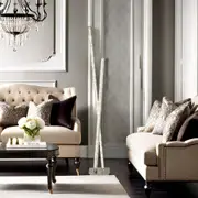 Crystal Detail Crossover LED Floor Lamp 20w in Chrome