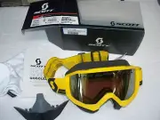 Snowmobile Scott Hustle X Snow Cross Goggle Yellow/Black W/ Yellow Chrome Lens