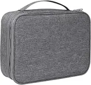 Electronics Organizer - 11.02x2.95x8.66 Inches Cord Organizer Travel | Cable Storage Bag, Travel Cable Organizer with 3-Layer | Waterproof Toiletry Pouch with Zipper for Women Skin Care