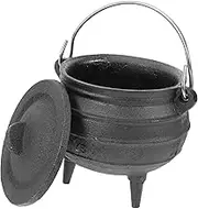 KOCKSHION Sacrificial Witch Pot Cast Iron Model for Halloween Decoration Retro Desktop Ornament Versatile Home Festival Use Witchcraft Enthusiasts