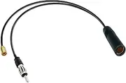 DAB Splitter DAB Aerial Splitter Cable SMB Antenna Splitter Din Female to Din Male + SMB Cable Car Radio RG174 30cm for AM/FM DAB+ Radio Pioneer Clarion Kenwood Alpine JVC