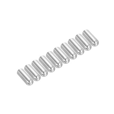 10 Pcs Dowel Pins 6x15 mm (1/4" Dia) Round Head Flat Chamfered End Metal Pin
