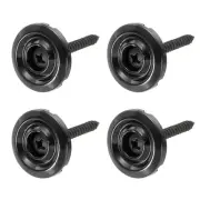 Guitar String Tree Retainer 18.5x8.65mm Black with Screws for Bass Guitar 4pcs