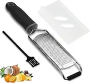 Latest Zester Lemon Zester Cheese Grater with Large Soft TPR Handle Sharp Stainless Steel Blade Easy to Grate Lemon Cheese Chocolate Orange Citrus Nuts Gingers.Parmesan Grater