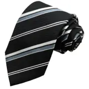 Ties for Men 3.15" Mens Tie Self Solid Color Plain Neckties for Black White