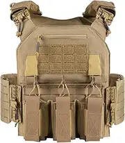 [VOTAGOO GEAR] Tactical Vest, Quick Release Lightweight Airsoft Vest, Adjustable Weighted Vest for Outdoor Hunting Training