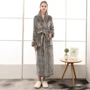 Womens Robe Long Plush Bathrobe Fleece Sherpa Shaggy Spa Robe