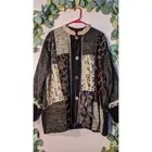 Flashback Black and Gold Renaissance Quilted Patchwork Jacket size 3X
