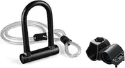 KITANDOVE Secure Bike u Lock Heavy Duty Combination Lock Chain Anti Theft Key Steel Cable