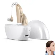 Rechargeable Hearing Aids Noise Cancelling Hearing Amplifiers-White