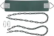 XIASABA Outdoor EVA Soft Board Swing with Coated Chains Heavy Duty Swing for Kids and Adults Up to 440.9lb Dark Green Easy to Install