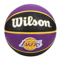 在飛比找松果購物優惠-WILSON NBA隊徽系列 湖人隊橡膠籃球#7-訓練 室外