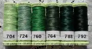 6 Heavy Duty GUTERMANN 100% Polyester Topstitching Thread 33 yard spools