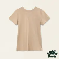 在飛比找Yahoo奇摩購物中心優惠-Roots女裝-舒適生活系列 刺繡海狸LOGO有機棉短袖T恤