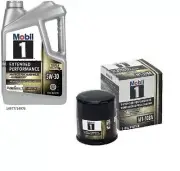 Mobil1 M1-108A Engine Oil Filter & 5 Quarts Mobil1 E/P 5W30 Full Syn. Motor Oil (for: Smart)