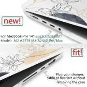 Pro 14 inch Case 2023 2022 2021 A2779 M2 A2442 M1 Pro/Max with Liqu for MacBook