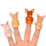 Mcphee Archie Funny Finger Pigs - 4 Piece Finger Puppets Set