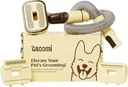 The Groomi Pet Brush Kit - 3-in-1 Dog & Cat Hair Grooming Kit, Works with Dyson & Universal Vacuum Attachment, Mess-Free, Reduce Shedding, Short, Long or Medium Pet Fur Groom Accessories, All Breeds
