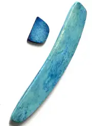 Cattle Bone Straight Razor Scales Denim Dyed 3/4-1 In Razor Blades Razor Handles