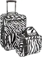 [Rockland] 2 Pc Luggage Set, Zebra (Multi) - F102-ZEBRA