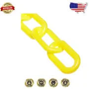 Lightweight Yellow Plastic Barrier Chain - Ideal for Crowd Control - 100ft