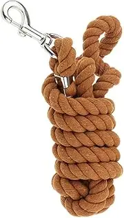 Twisted Cotton Horses Pony Lead Rope Dog Leash with Trigger Clip Snap Hook (Brown)
