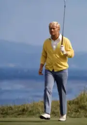 Jack Nicklaus in walking the course at Pebble Beach Golf Links Peb- Old Photo