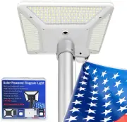 Solar Powered Flagpole Light 320 Leds Outdoor Waterproof Dusk to Dawn Flag Pole